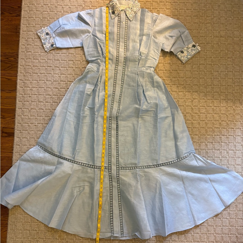 Elegant Light Blue Maxi Dress - Picture 4 of 7